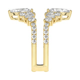 14K Gold Marquise Lab-Grown Diamond Ring Guard – 7.65x3.85mm - Yellow Gold - view 4