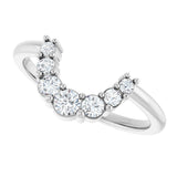Platinum Round Lab-Grown Diamond Contour Band - 1/3 CTW - view 10