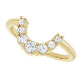 14K Gold Round Lab-Grown Diamond Contour Band - 1/3 CTW - Yellow Gold - view 10