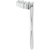 Platinum Round Lab-Grown Diamond Contour Band - 1/3 CTW - view 9
