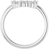 14K Gold Round Lab-Grown Diamond Contour Band - 1/3 CTW - White Gold - view 7
