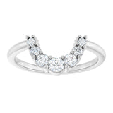 Platinum Round Lab-Grown Diamond Contour Band - 1/3 CTW - view 8