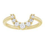 14K Gold Round Lab-Grown Diamond Contour Band - 1/3 CTW - Yellow Gold - view 8