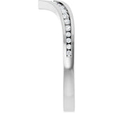 Platinum Round Natural Diamond Contour Band No. 5 - view 4