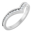 Platinum Round Natural Diamond Contour Band No. 5