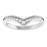 Platinum Round Lab-Grown Diamond Contour Band VI - view 3