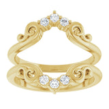 14K Gold Round Lab-Grown Diamond Sculptural Ring Guard - Yellow Gold - view 3