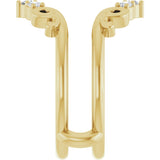 14K Gold Round Lab-Grown Diamond Sculptural Ring Guard - Yellow Gold - view 4