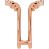 14K Gold Round Lab-Grown Diamond Sculptural Ring Guard - Rose Gold - view 4