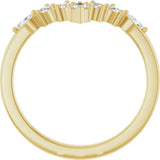 14K Gold Marquise Lab-Grown Diamond Contour Band - 1/5 CTW - Yellow Gold - view 7