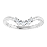 Platinum Round Lab-Grown Diamond Contour Band – 4x3mm - view 3