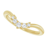 14K Gold Round Lab-Grown Diamond Contour Band – 4x3mm - Yellow Gold - view 5