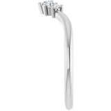 Platinum Round Lab-Grown Diamond Contour Band – 4x3mm - view 4