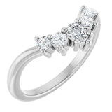 Platinum Round Lab-Grown Diamond Contour Band – 4x3mm