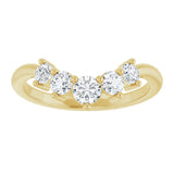 14K Gold Round Lab-Grown Diamond Contour Band – 4x3mm - Yellow Gold - view 3