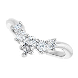 Platinum Round Lab-Grown Diamond Contour Band – 4x3mm - view 5