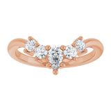 14K Gold Round Lab-Grown Diamond Contour Band – 4x3mm - Rose Gold - view 3
