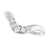 Platinum Round Lab-Grown Diamond Contour Band - 1/6 CTW - view 10