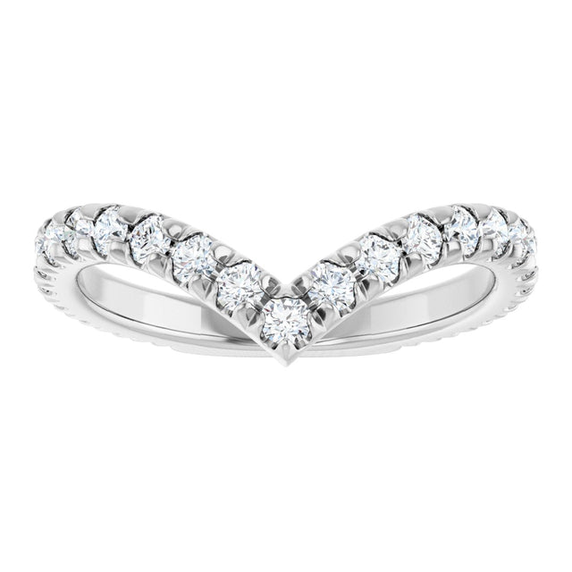 Platinum Round Natural Diamond Accented Contour Band II - view 3
