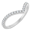 Platinum Round Natural Diamond Accented Contour Band II