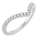 Platinum Round Lab-Grown Diamond Accented Contour Band II