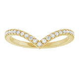 14K Gold Round Lab-Grown Diamond Accented Contour Band II - Yellow Gold - view 3