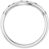Platinum Round Lab-Grown Diamond Contour Band - 08 CTW - view 7