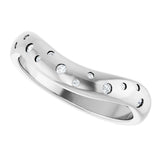 14K Gold Round Lab-Grown Diamond Contour Band - 08 CTW - White Gold - view 10