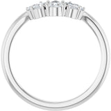 Platinum Pear Lab-Grown Diamond Contour Band - 1/2 CTW - view 7