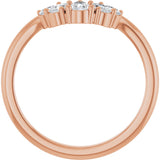 14K Gold Pear Lab-Grown Diamond Contour Band - 1/2 CTW - Rose Gold - view 7