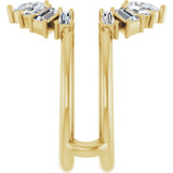 14K Gold Pear Lab-Grown Diamond Ring Guard - 1 CTW - Yellow Gold - view 9