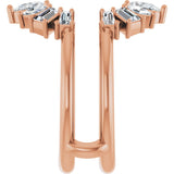 14K Gold Pear Lab-Grown Diamond Ring Guard - 1 CTW - Rose Gold - view 9