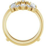 14K Gold Pear Lab-Grown Diamond Ring Guard - 1 CTW - Yellow Gold - view 7