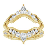 14K Gold Straight Baguette Lab-Grown Diamond Ring Guard – 4.7x3.1mm - Yellow Gold - view 3
