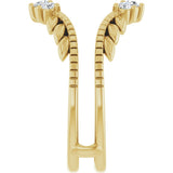 14K Gold Round Lab-Grown Diamond Ring Guard – 2.4mm Stones - Yellow Gold - view 4
