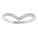 Platinum Round Natural Diamond V Contour Band – 1.3-3mm Stones - view 3
