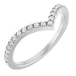 Platinum Round Natural Diamond V Contour Band – 1.3-3mm Stones