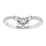 Platinum Marquise Natural Diamond Contour Band - 1/3 CTW - view 8