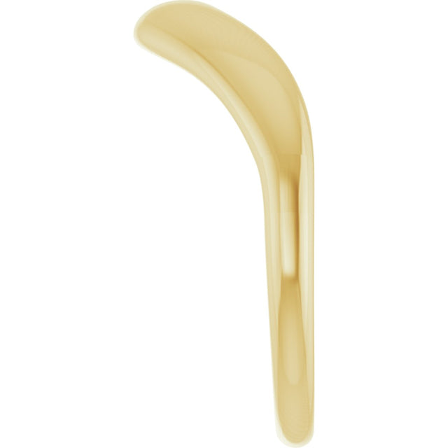 14K Gold Contour Band II - Yellow Gold - view 4