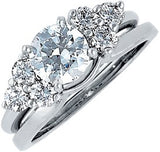 Platinum Round Natural Diamond Wrap-Style Ring Enhancer – 2.8mm Stones - view 3