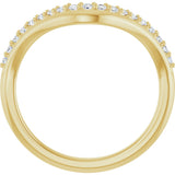 14K Gold Round Lab-Grown Diamond Contour Band - 1/5 CTW - Yellow Gold - view 7