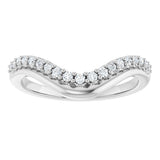 Platinum Round Lab-Grown Diamond Contour Band - 1/5 CTW - view 8