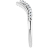 Platinum Round Lab-Grown Diamond Contour Band - 1/5 CTW - view 9