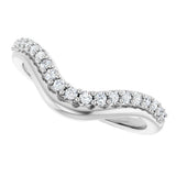 Platinum Round Lab-Grown Diamond Contour Band - 1/5 CTW - view 10