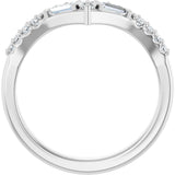 Platinum Round Lab-Grown Diamond Contour Band - 3/8 CTW - view 7