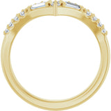 14K Gold Round Lab-Grown Diamond Contour Band - 3/8 CTW - Yellow Gold - view 7