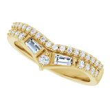 14K Gold Round Lab-Grown Diamond Contour Band - 3/8 CTW - Yellow Gold - view 10