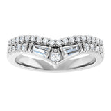 Platinum Round Lab-Grown Diamond Contour Band - 3/8 CTW - view 8