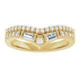 14K Gold Round Lab-Grown Diamond Contour Band - 3/8 CTW - Yellow Gold - view 8