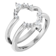 Platinum Trillion Natural Diamond Ring Guard